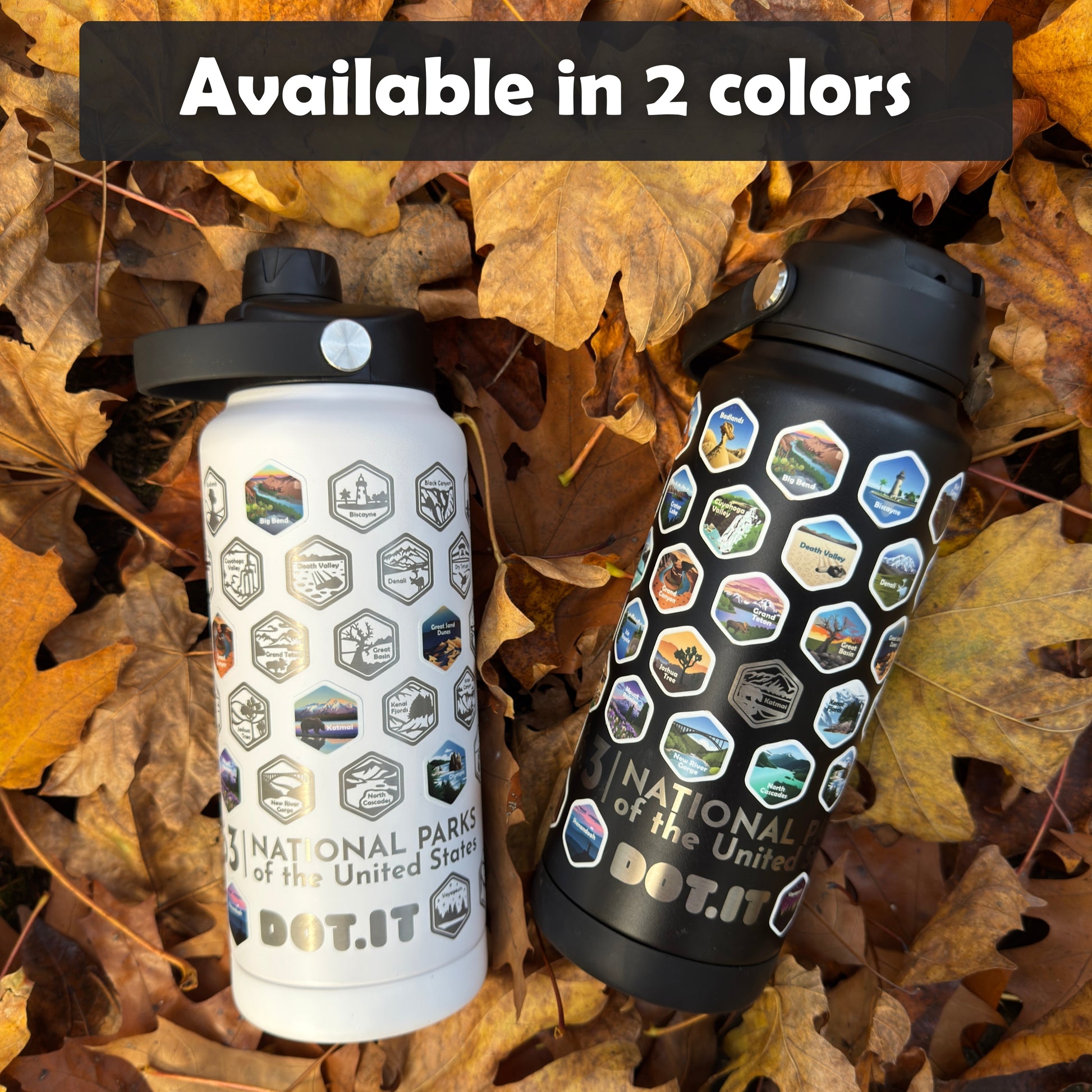 63 National Parks Engraved Thermo Bottle + Stickers