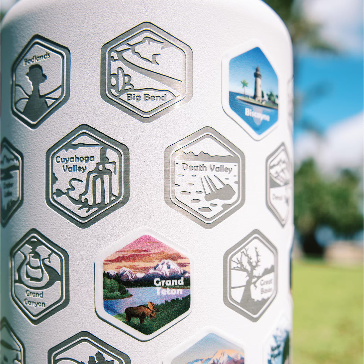 63 National Parks Engraved Water Bottle Set – 2 Pack 32 oz + Stickers | Choose Your Colors - DOT.IT